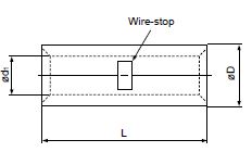 Loose Pieces Terminals /  Butt Splice (C-type, non insulated, WSC-type, vinyl or nylon insulated) - Schema