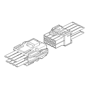 Wire to wire /  YL connector (Meets glow wire testing standards) - Schema