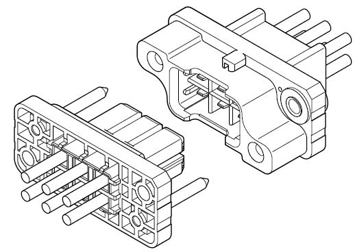 Wire to wire /  RWZ connector (Power supply system structure reinforced type) - Schema